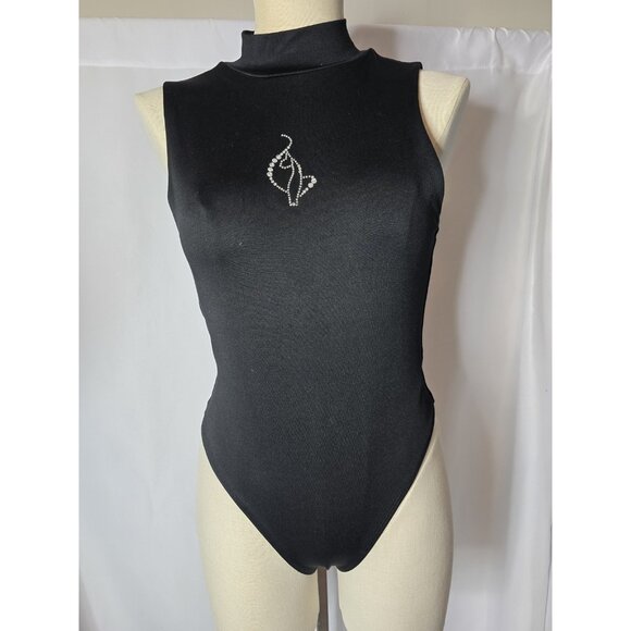 Baby Phat X Forever 21 Womens Black Sleeveless Collared Body Suit- MEDIUM - Picture 2 of 9